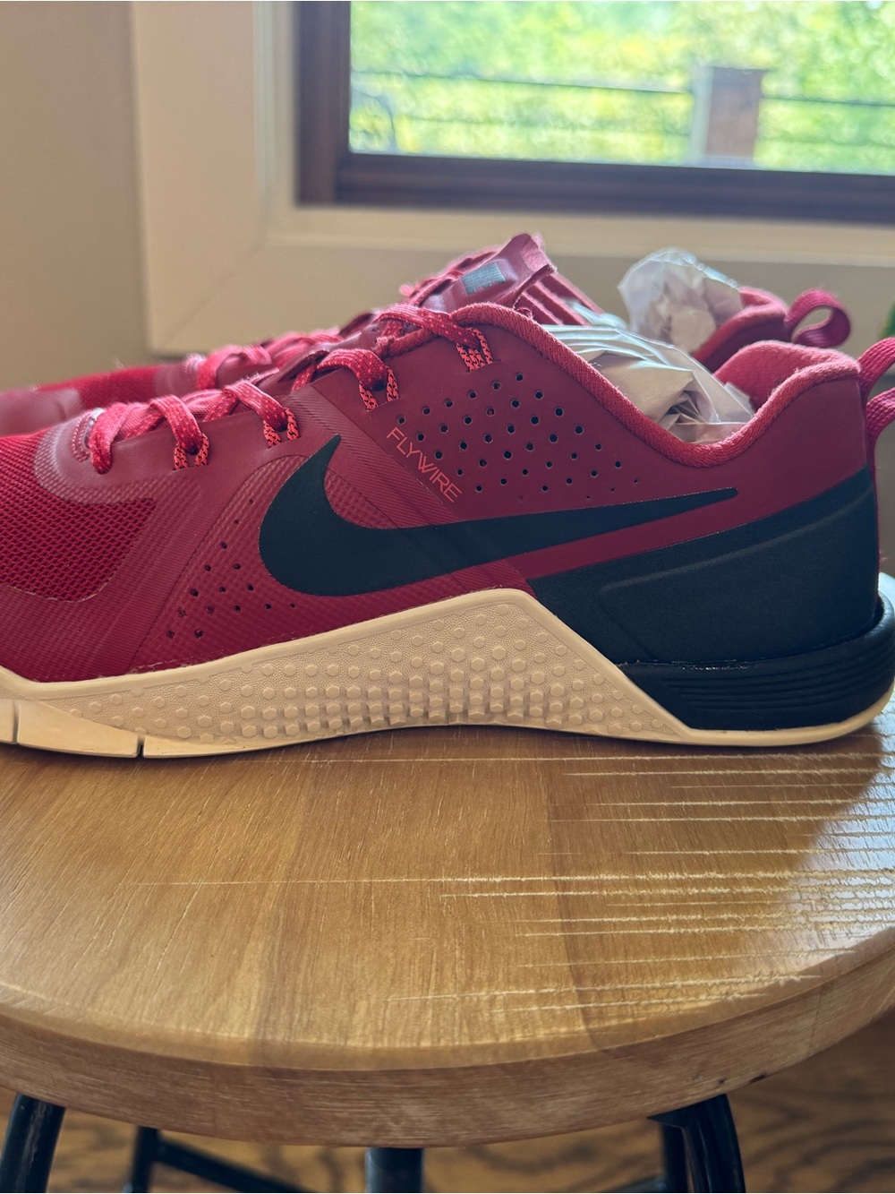 Nike Metcon 1 ‘Gym Red’/ Black Flywire Training Sneakers Size 10M